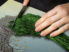 Glass stove top 60D19: Tree face