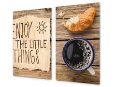 Kochplattenabdeckung Stove Cover und Schneideplatten D05 Coffee Series: Inscription 2