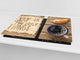 Kochplattenabdeckung Stove Cover und Schneideplatten D05 Coffee Series: Inscription 2