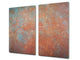 Tempered GLASS Kitchen Board – Impact & Scratch Resistant; D24 Rusted textures Series: Oxidized metal 2