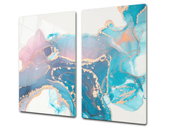 Chopping Board - Worktop saver and Pastry Board - Glass Cutting Board D23 Colourful abstractions: Abstract fluid art