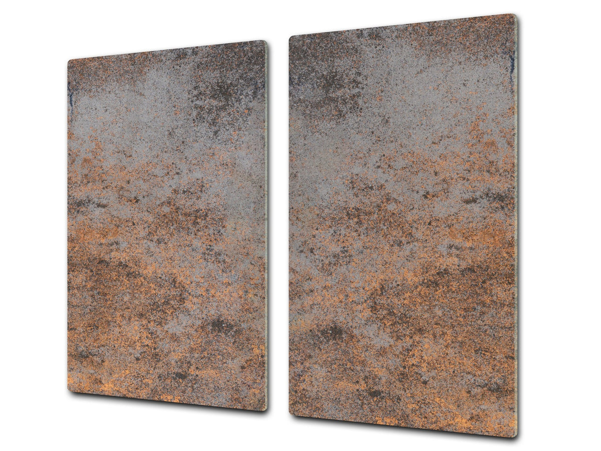 Chopping Board -  Impact & Scratch Resistant - Glass Cutting Board D24 Rusted textures Series: Rusty rock stone