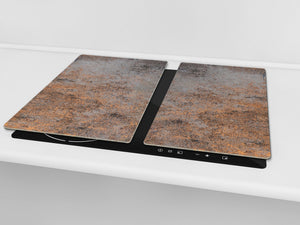 Chopping Board -  Impact & Scratch Resistant - Glass Cutting Board D24 Rusted textures Series: Rusty rock stone