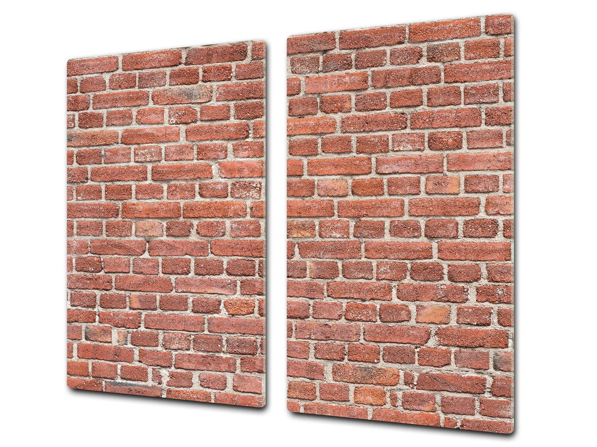 KITCHEN BOARD & Induction Cooktop Cover – Glass Pastry Board D25 Textures and tiles 1 Series: Classic red brick pattern