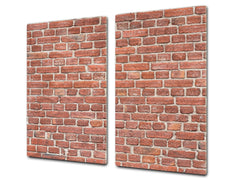 KITCHEN BOARD & Induction Cooktop Cover – Glass Pastry Board D25 Textures and tiles 1 Series: Classic red brick pattern