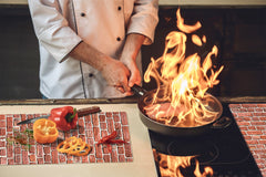 KITCHEN BOARD & Induction Cooktop Cover – Glass Pastry Board D25 Textures and tiles 1 Series: Classic red brick pattern