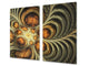 Tablero de cocina de VIDRIO templado – Resistente a golpes y arañazos  - D10A Serie Texturas A: Arte abstracto 37