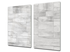 KITCHEN BOARD & Induction Cooktop Cover – Glass Pastry Board D25 Textures and tiles 1 Series: Grey irregularity 2