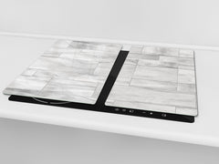 KITCHEN BOARD & Induction Cooktop Cover – Glass Pastry Board D25 Textures and tiles 1 Series: Grey irregularity 2