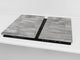 KITCHEN BOARD & Induction Cooktop Cover – Glass Pastry Board D25 Textures and tiles 1 Series: Grey irregularity 1