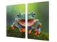 Tempered GLASS Cutting Board 60D01: A smiling frog 2