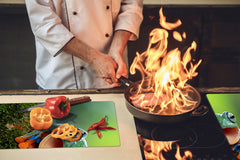 Tempered GLASS Cutting Board 60D01: A smiling frog 2