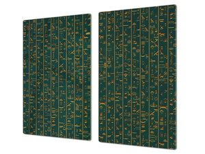 Glass Cutting Board 60D15: Hieroglyphs 1