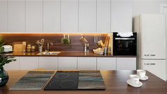 Chopping Board - Induction Cooktop Cover - Glass Cutting Board D22 Marbles 2 Series: Colorfoul stone texture