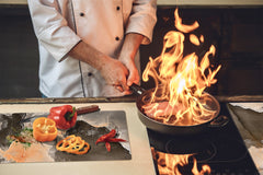 Chopping Board - Induction Cooktop Cover - Glass Cutting Board D22 Marbles 2 Series: 3D marble wall