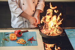 Chopping Board - Induction Cooktop Cover - Glass Cutting Board D22 Marbles 2 Series: Water-like marble