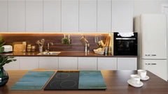 Chopping Board - Induction Cooktop Cover - Glass Cutting Board D22 Marbles 2 Series: Water-like marble