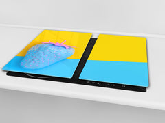 Arbeitsplattenschoner und Nudelbrett 60D02: Blaue Erdbeere