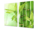 Küchenbrett aus Hartglas und Kochplattenabdeckung; D08 Nature Series:  Bamboo shoots