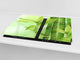 Very Big Kitchen Board – Glass Cutting Board and worktop saver; Nature series DD08: Germogli di bambù