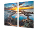 Very Big Kitchen Board – Glass Cutting Board and worktop saver; Nature series DD08: Costa marina 10