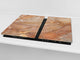Chopping Board - Induction Cooktop Cover - Glass Cutting Board D22 Marbles 2 Series: Brown marble pattern