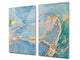 Chopping Board - Worktop saver and Pastry Board - Glass Cutting Board D23 Colourful abstractions: Current of colors