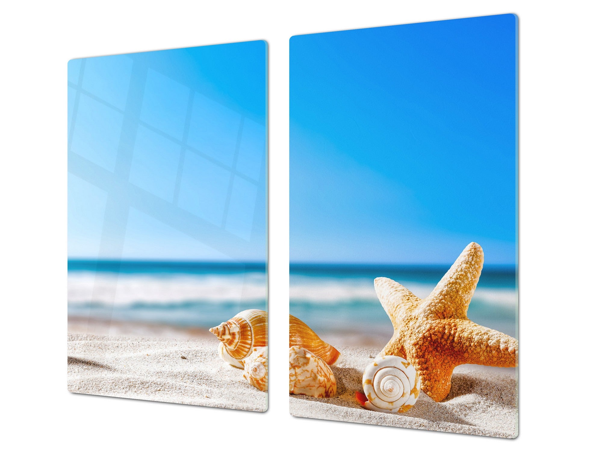 Worktop saver and Pastry Board 60D08: Shells on the beach 2