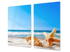 Worktop saver and Pastry Board 60D08: Shells on the beach 2