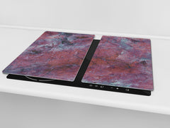Chopping Board - Induction Cooktop Cover - Glass Cutting Board D22 Marbles 2 Series: Luxury purple