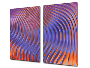 Copy of UNIQUE Tempered GLASS Kitchen Board –Scratch Resistant Glass Cutting Board –Glass Countertop MEASURES: SINGLE: 60 x 52 cm (23,62” x 20,47”); DOUBLE: 30 x 52 cm (11,81” x 20,47”); D29 Colourful Variety Series: Colorful wavy design 1