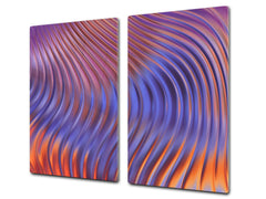 Copy of UNIQUE Tempered GLASS Kitchen Board –Scratch Resistant Glass Cutting Board –Glass Countertop MEASURES: SINGLE: 60 x 52 cm (23,62” x 20,47”); DOUBLE: 30 x 52 cm (11,81” x 20,47”); D29 Colourful Variety Series: Colorful wavy design 1