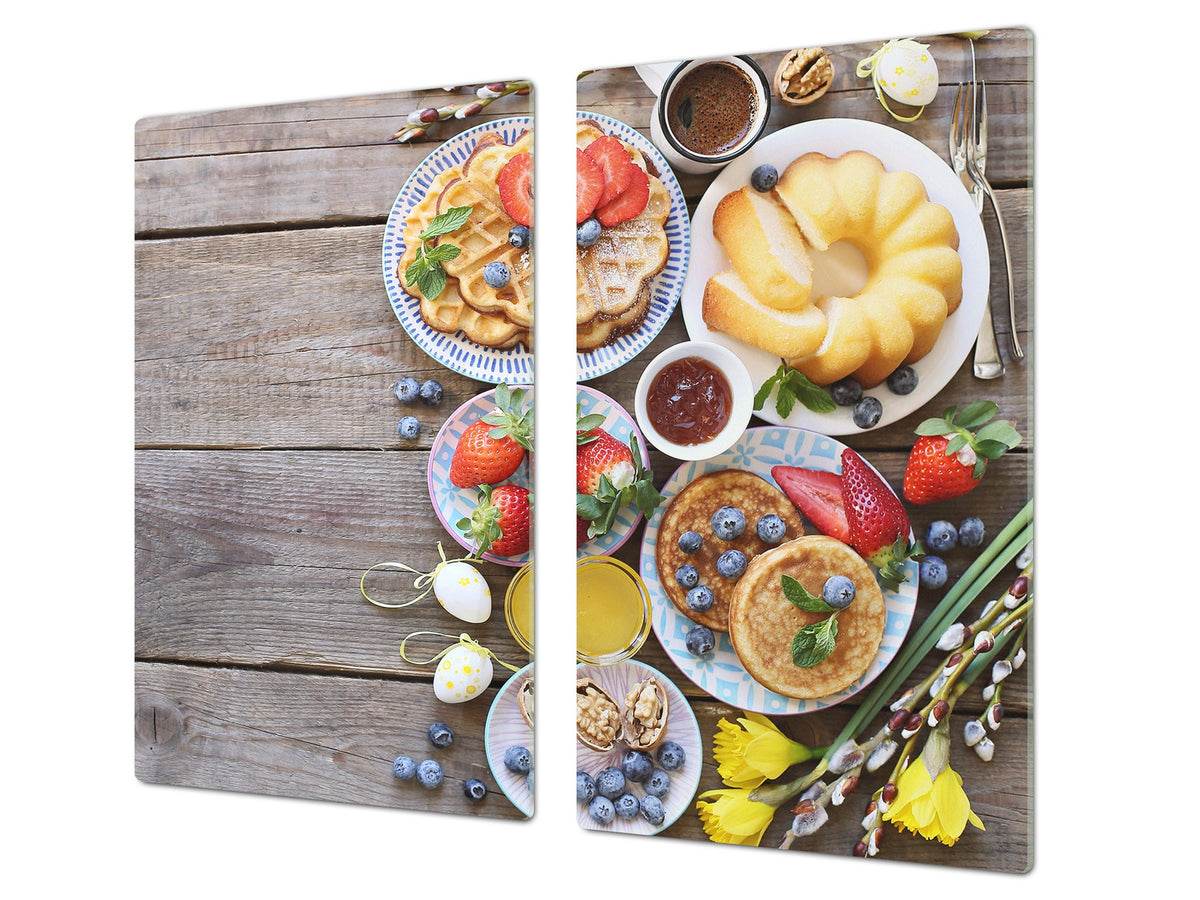 Tempered GLASS Cutting Board 60D16: Sweet breakfast 1