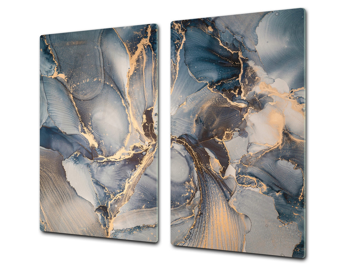 Chopping Board - Worktop saver and Pastry Board - Glass Cutting Board D23 Colourful abstractions: Fluid art painting