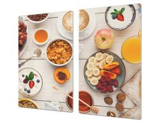 Tempered GLASS Cutting Board 60D16: Breakfast 2