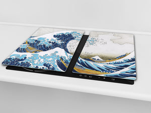 Glass Pastry Board 60D18: A great wave