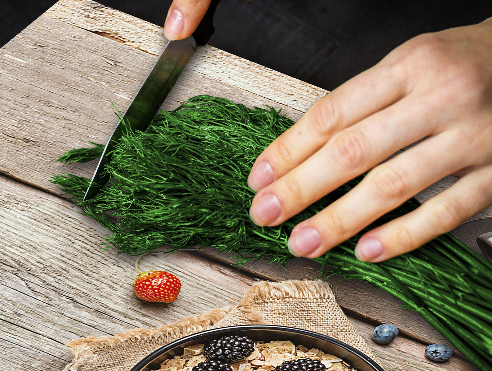 Tempered GLASS Cutting Board 60D16: Porridge