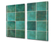 KITCHEN BOARD & Induction Cooktop Cover – Glass Pastry Board D25 Textures and tiles 1 Series: Green vintage ceramic tiles 3