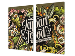 Tempered GLASS Cutting Board 60D16: Japan food