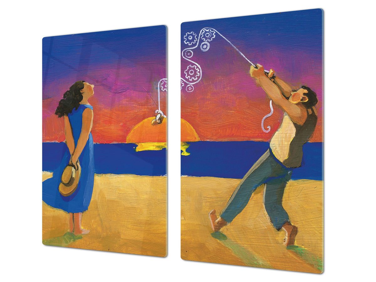 Glass Pastry Board 60D18: A date on fish