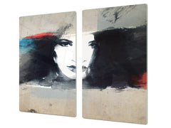 Resistant Glass Cutting Board 60D05B: Woman