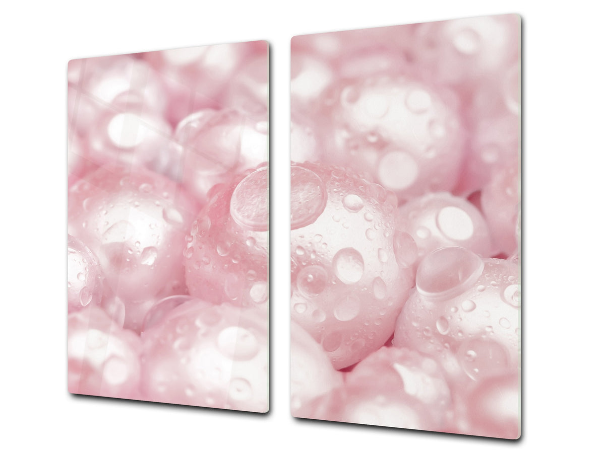 UNIQUE Tempered GLASS Kitchen Board –Scratch Resistant Glass Cutting Board –Glass Countertop MEASURES: SINGLE: 60 x 52 cm (23,62” x 20,47”); DOUBLE: 30 x 52 cm (11,81” x 20,47”); D29 Colourful Variety Series:  Gems close-up