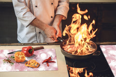 Tabla de cortar - Cubierta de la placa de inducción D04 Serie Bebidas: Cerezas 7