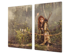 Glass Pastry Board 60D18: Robin Hood's girlfriend