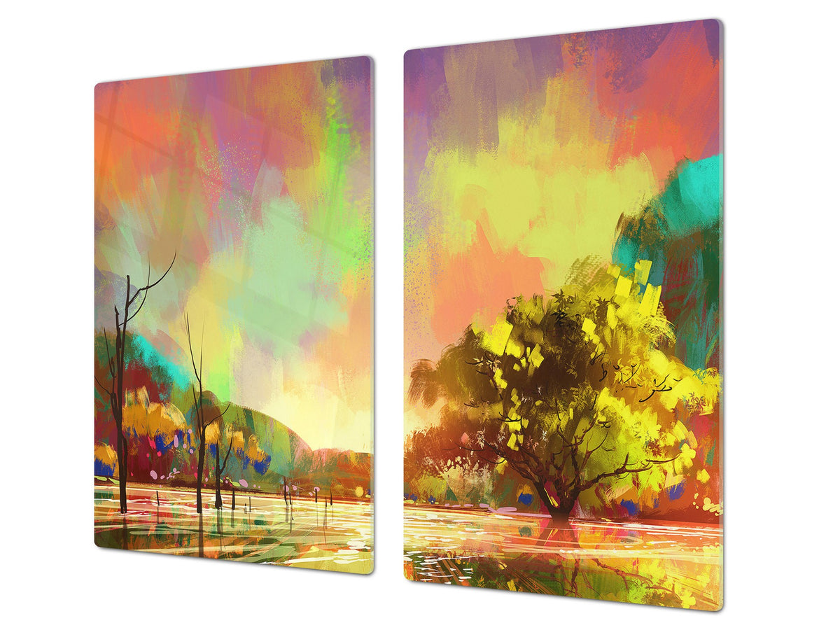 Resistant Glass Cutting Board 60D05B: Colorful park