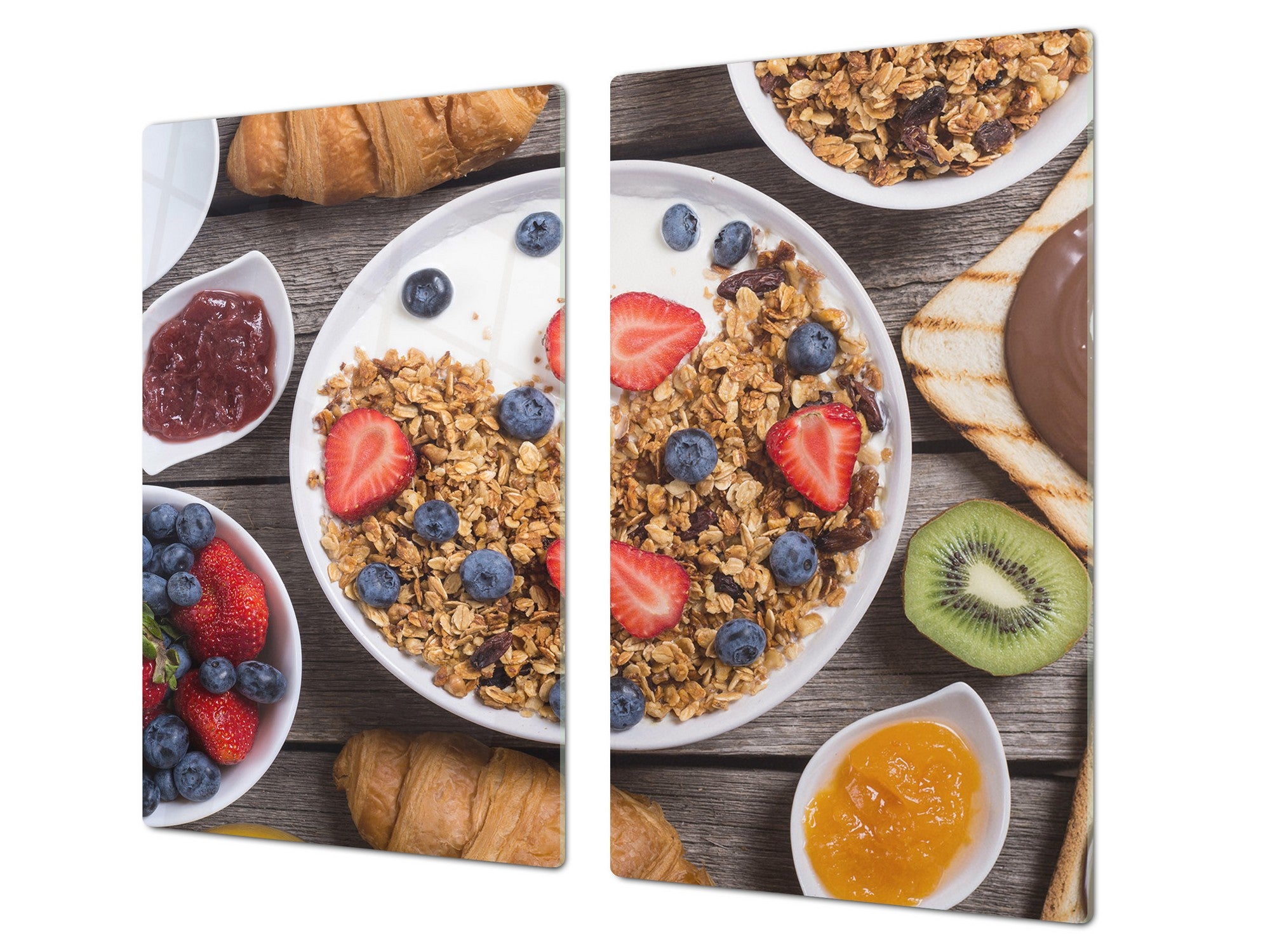 Tempered GLASS Cutting Board 60D16: Sweet breakfast 2