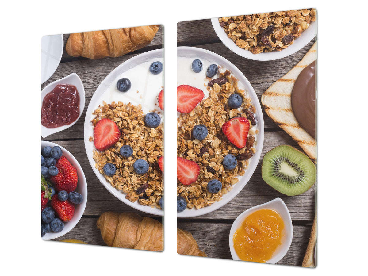 Tempered GLASS Cutting Board 60D16: Sweet breakfast 2