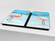 Tempered GLASS Cutting Board 60D01: Flamingos
