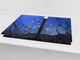 Mehrfunktional Hartglas Gehärtetes - Abdeckplatte für Induktionskochfeld - Schneideplatten;  Drawings Series:  Water 3