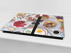 Tempered GLASS Cutting Board 60D16: Breakfast 5
